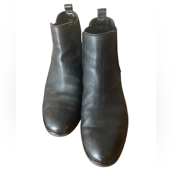 Cole Haan Landsman Wm’s Sz 8.5B Black Pebble Leather Goring Ankle Bootie Boots - Picture 1 of 7